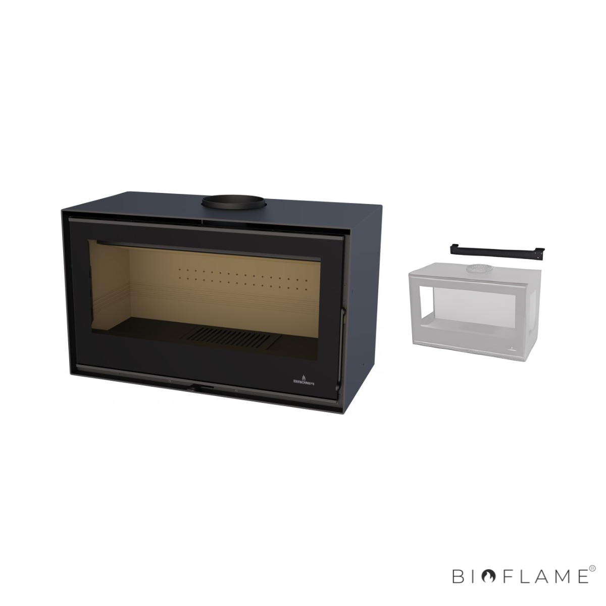 Salamandra a Lenha com Ventilação Bronpi Bimba 90
