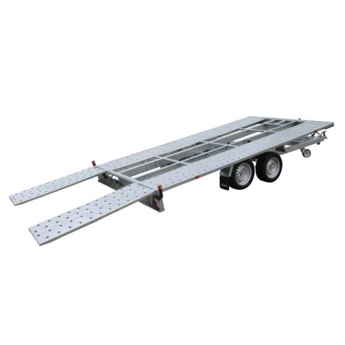 Reboque porta-carros Lider 43720 – 2 eixos, PTAC 2700 kg, 400×215 cm, rampas + guincho + 2 calços