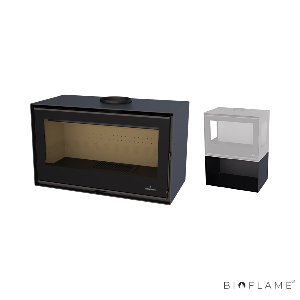 Salamandra a Lenha com Ventilação Bronpi Bimba 90