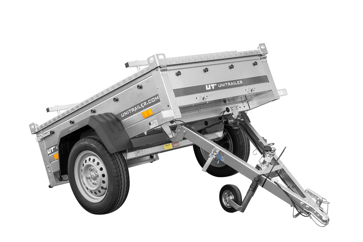Reboque de um eixo 750 kg PTAC 150x106 Garden Trailer 150 KIPP com cobertura de alumínio