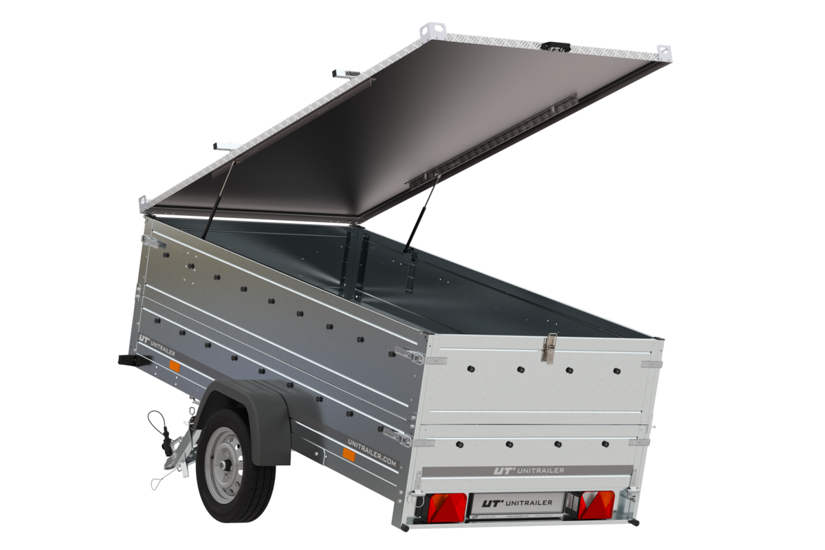 Reboque leve com lona Garden Trailer 264 KIPP, laterais duplas e roda jockey