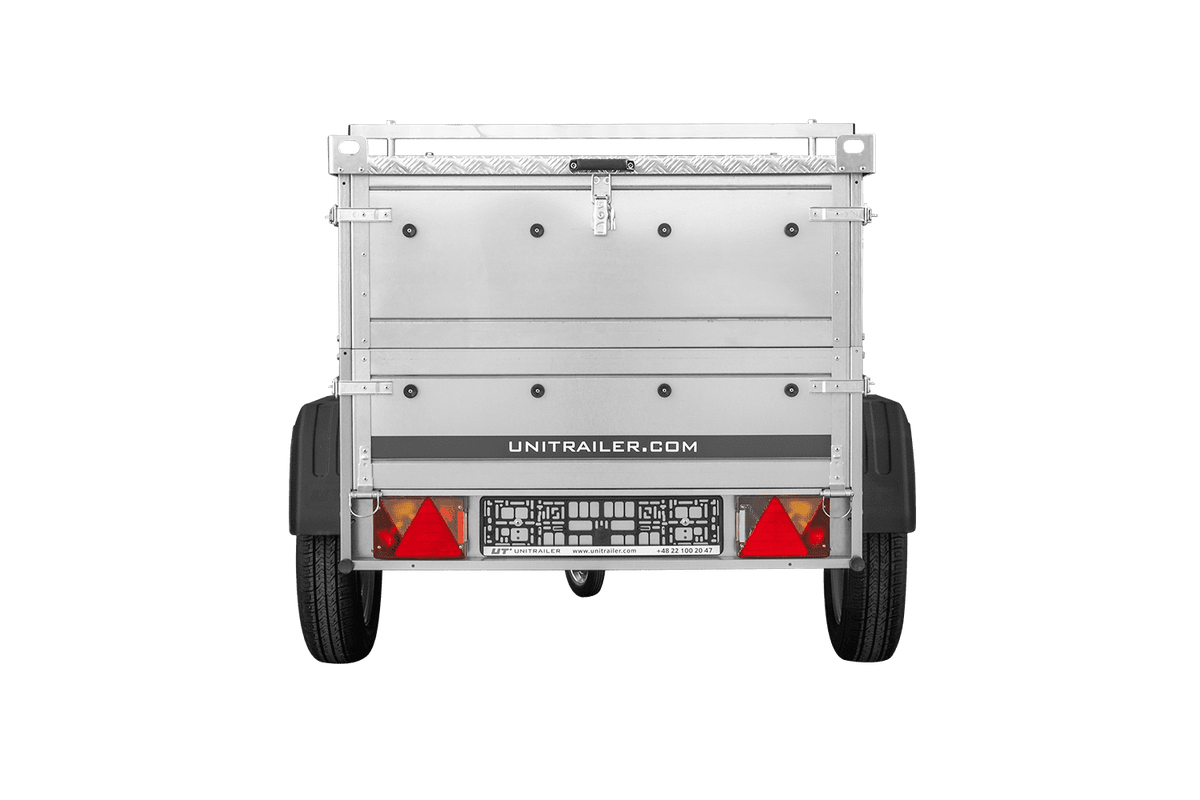 Atrelado de um eixo 150x106 UNITRAILER GARDEN 150 KIPP com taipais, taipais adicionais e capota de alumínio