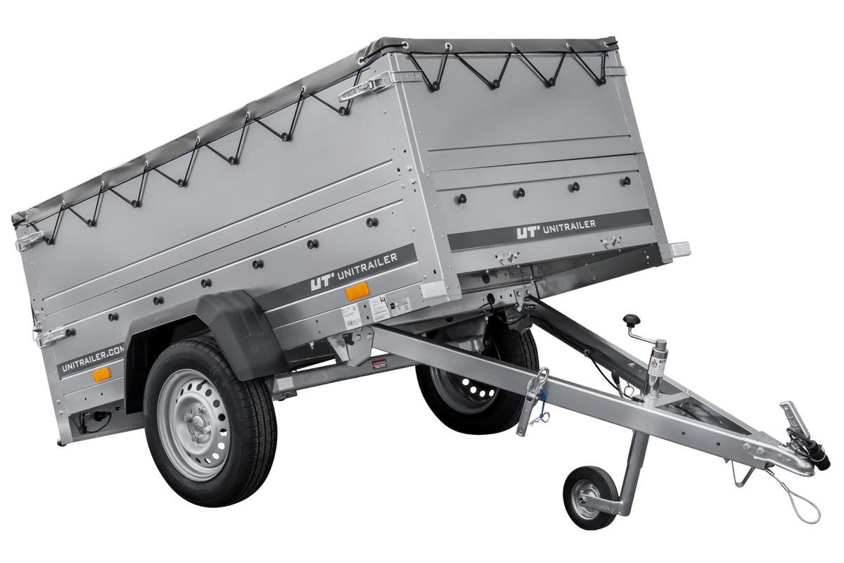 Reboque novo 200x106 com lona plana, extensões de taipais e roda jockey - Garden Trailer 200 KIPP