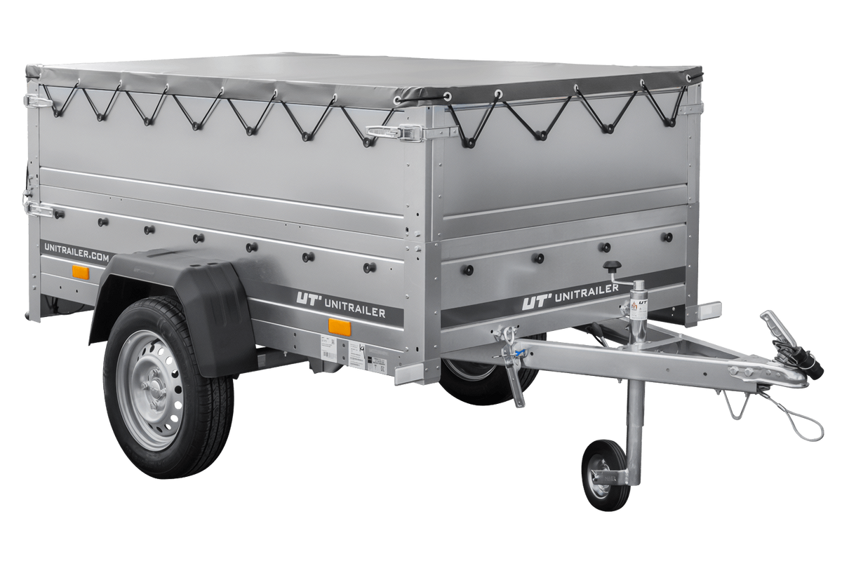Reboque novo 200x106 com lona plana, extensões de taipais e roda jockey - Garden Trailer 200 KIPP