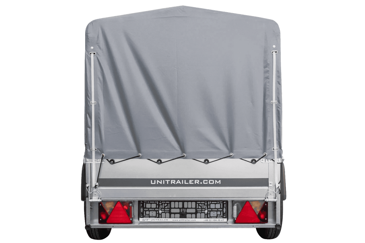 Reboque automóvel Garden Trailer 200 KIPP 200 x 106 cm com lona alta, arco e roda jockey PTAC 500 kg