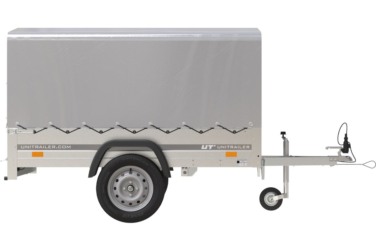 Reboque 750 kg 200 x 125 com lona alta e arco Garden Trailer 201 KIPP