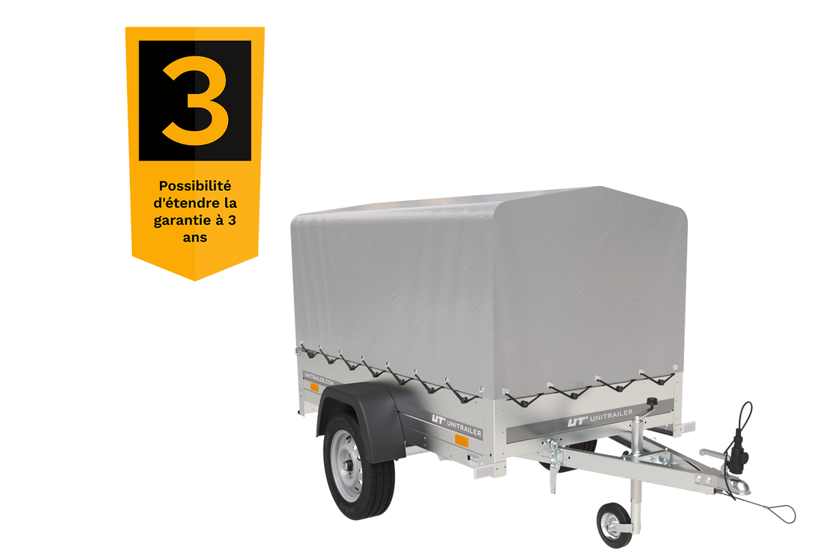 Reboque 750 kg 200 x 125 com lona alta e arco Garden Trailer 201 KIPP