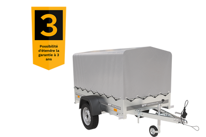 Reboque 750 kg 200 x 125 com lona alta e arco Garden Trailer 201 KIPP