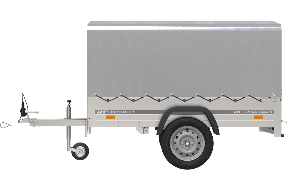 Reboque 750 kg 200 x 125 com lona alta e arco Garden Trailer 201 KIPP