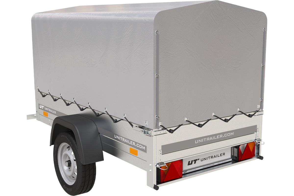 Reboque 750 kg 200 x 125 com lona alta e arco Garden Trailer 201 KIPP