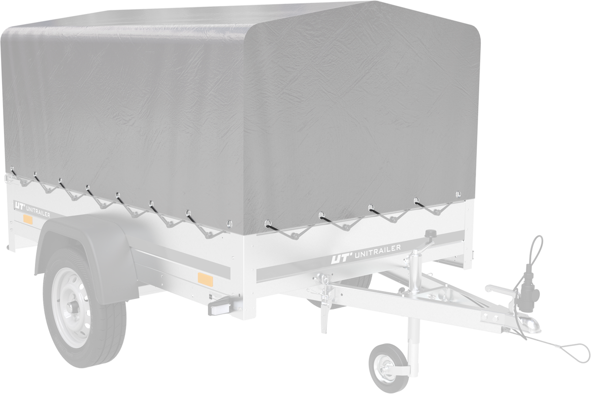 Reboque 750 kg 200 x 125 com lona alta e arco Garden Trailer 201 KIPP