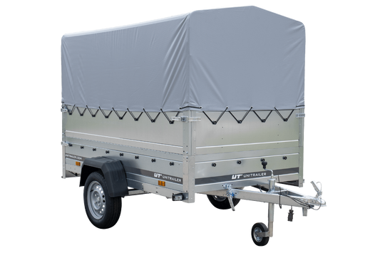 Reboque alto com extensões de painel lateral e lona alta - 2,30 x 1,25 m - Garden Trailer 230 KIPP