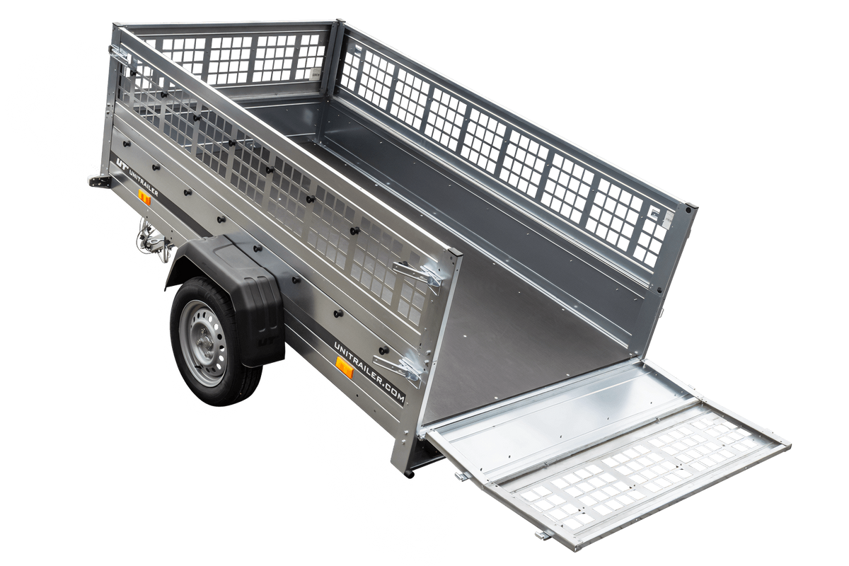 Unitrailer GARDEN TRAILER 230 KIPP (NOVO) reboque automóvel com roda de apoio e taipais de rede