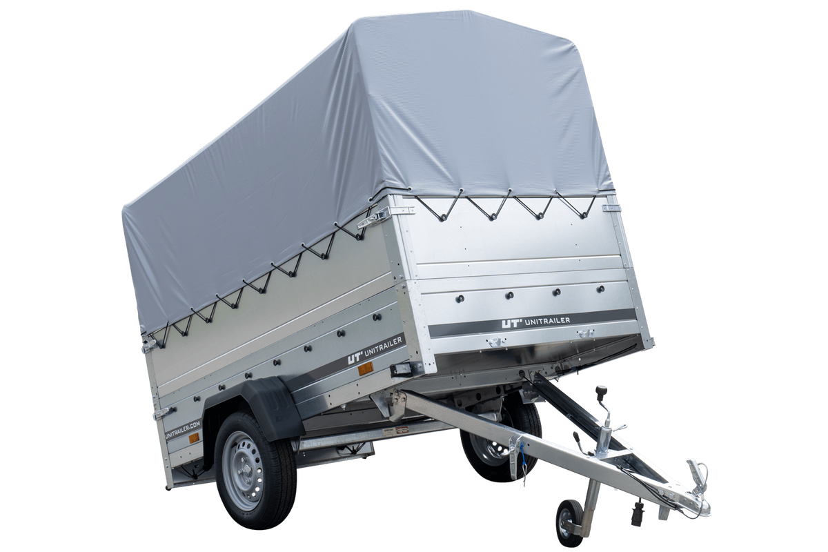 Reboque alto com extensões de painel lateral e lona alta - 2,30 x 1,25 m - Garden Trailer 230 KIPP