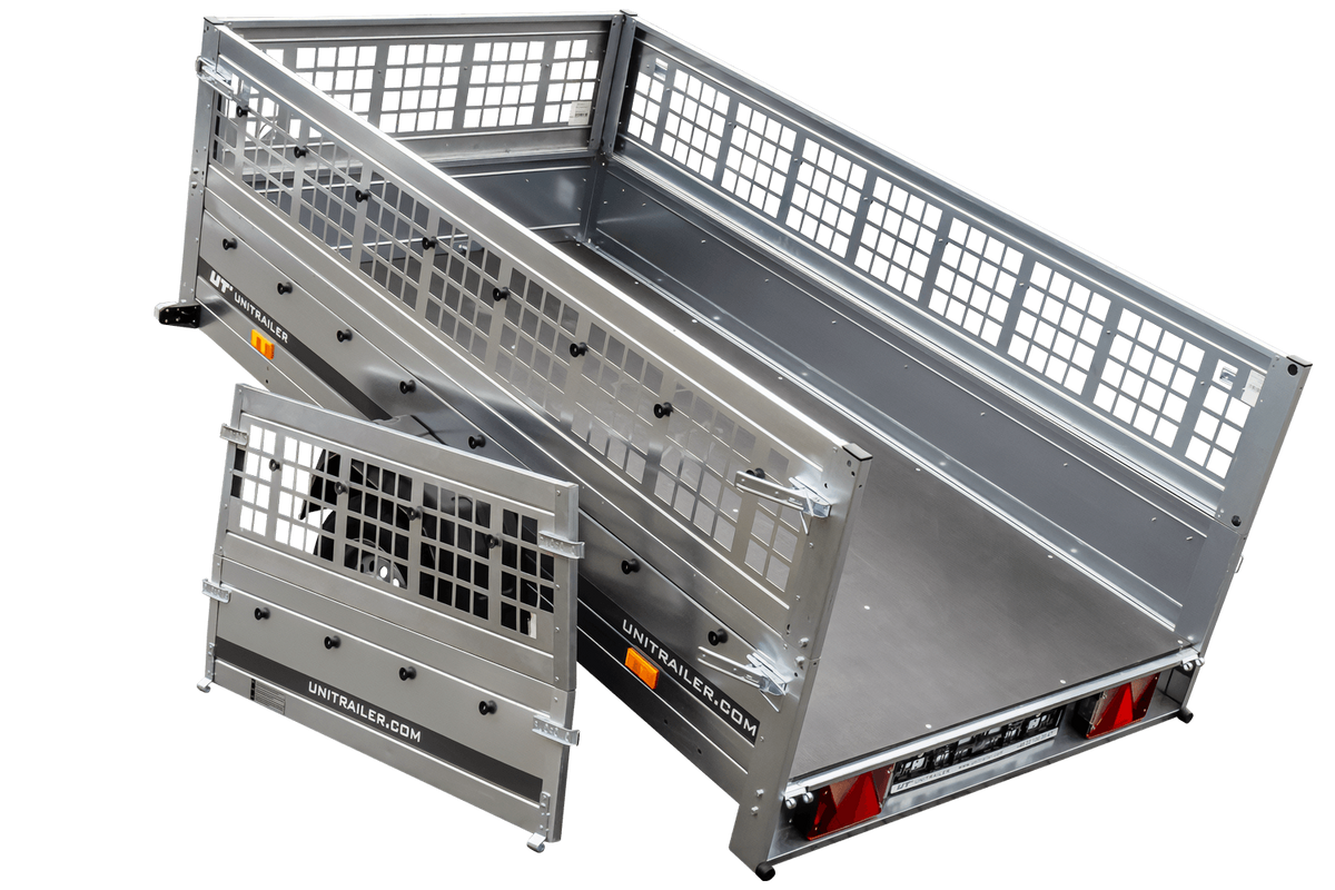 Unitrailer GARDEN TRAILER 230 KIPP (NOVO) reboque automóvel com roda de apoio e taipais de rede