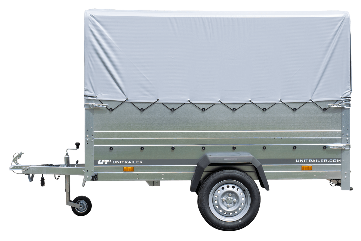 Reboque alto com extensões de painel lateral e lona alta - 2,30 x 1,25 m - Garden Trailer 230 KIPP