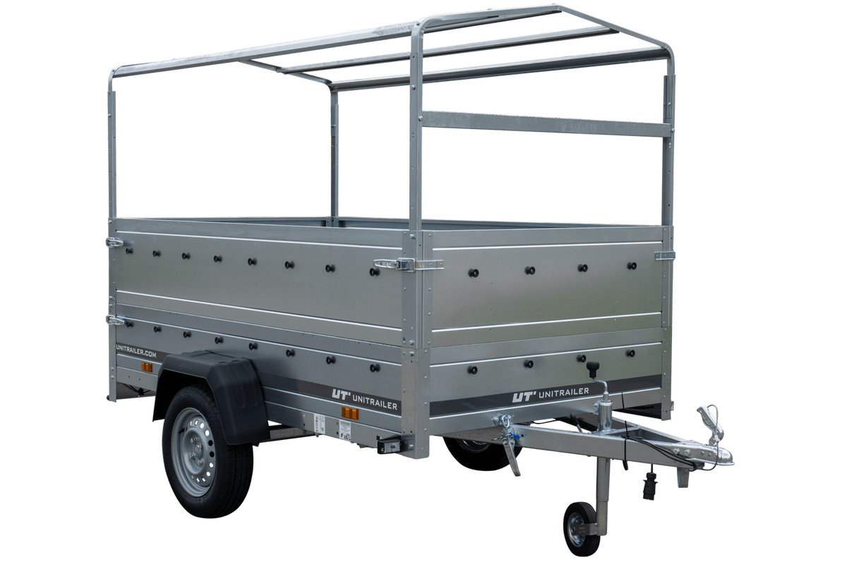 Reboque alto com extensões de painel lateral e lona alta - 2,30 x 1,25 m - Garden Trailer 230 KIPP