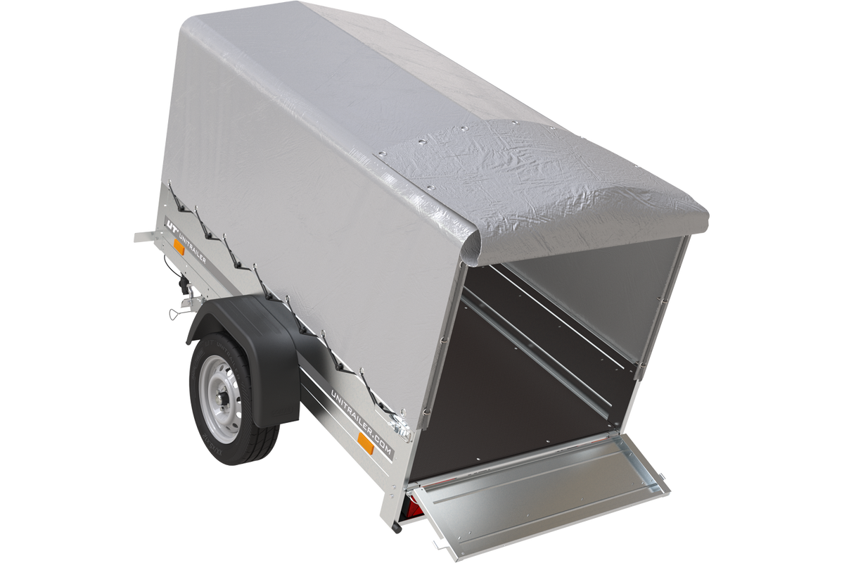Reboque 750 kg 200 x 125 com lona alta e arco Garden Trailer 201 KIPP