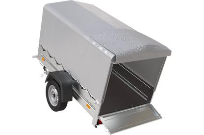 Reboque 750 kg 200 x 125 com lona alta e arco Garden Trailer 201 KIPP