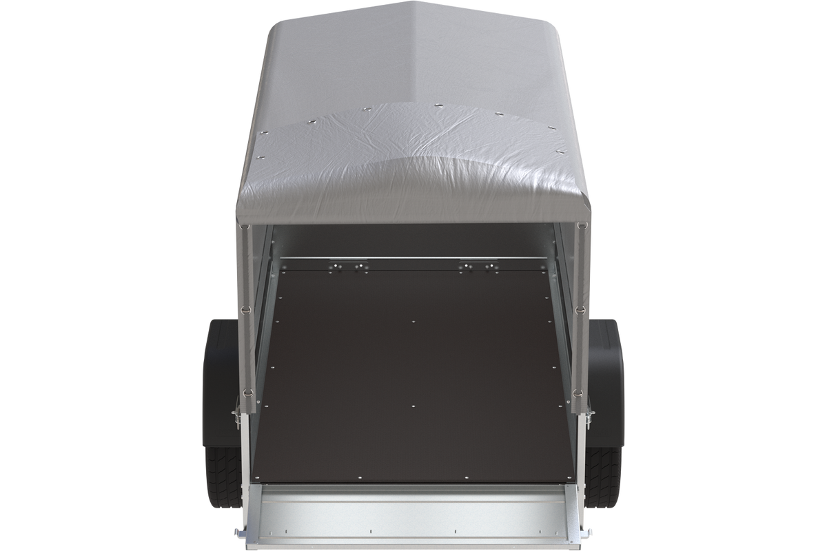 Reboque 750 kg 200 x 125 com lona alta e arco Garden Trailer 201 KIPP