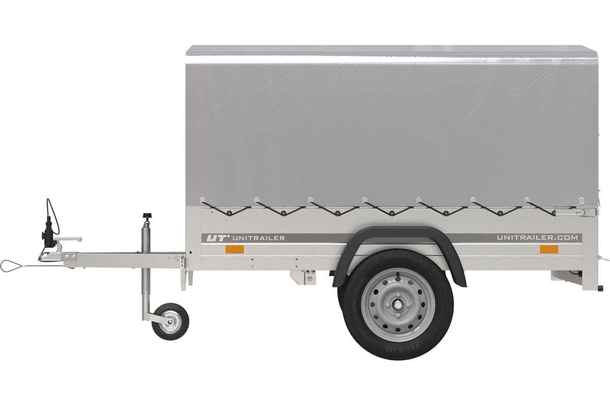 Reboque 750 kg 200 x 125 com lona alta e arco Garden Trailer 201 KIPP